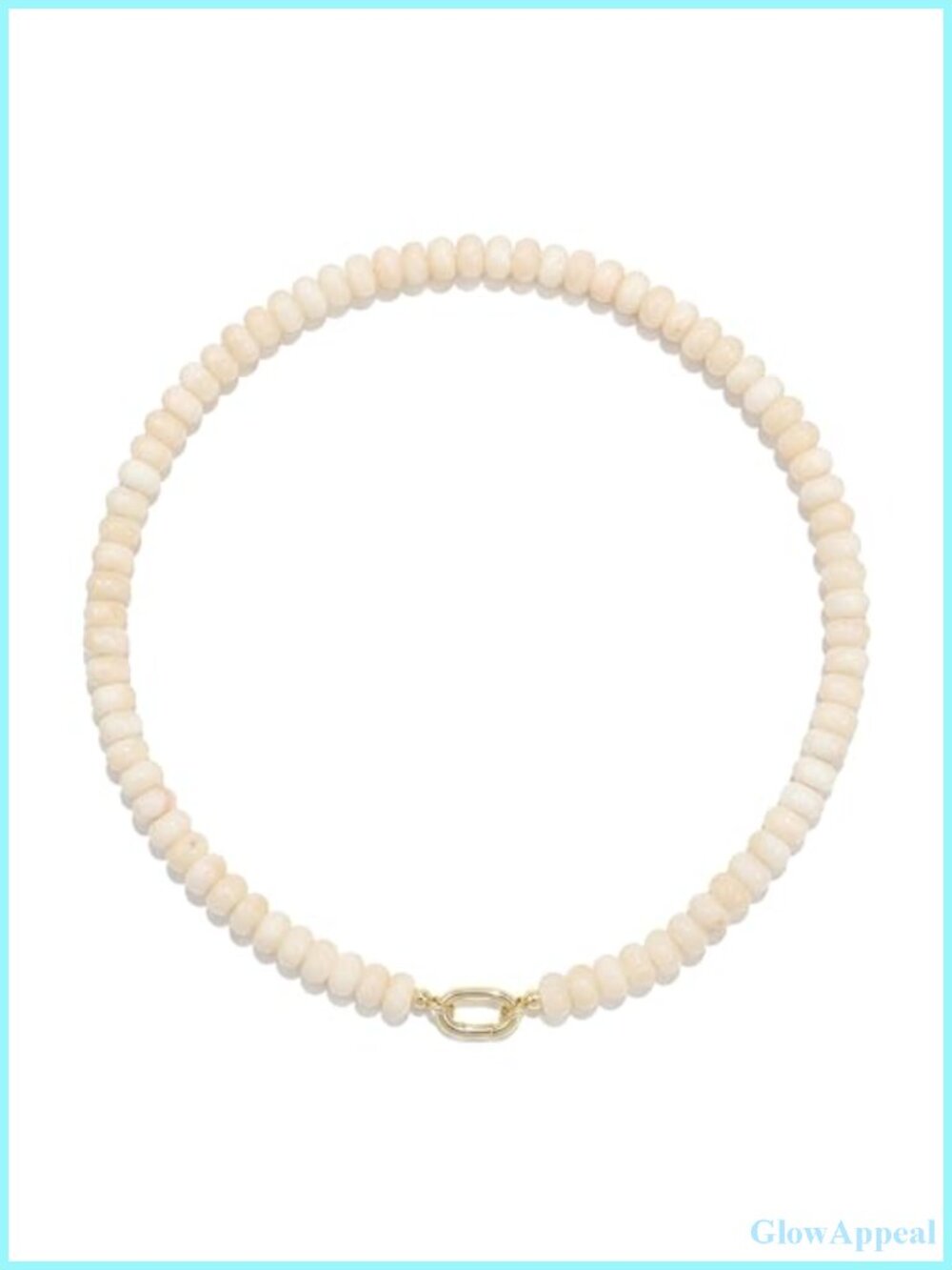 Natural Stone Beaded Necklace Boho Gemstone Bead Choker Stainless Steel Clasp